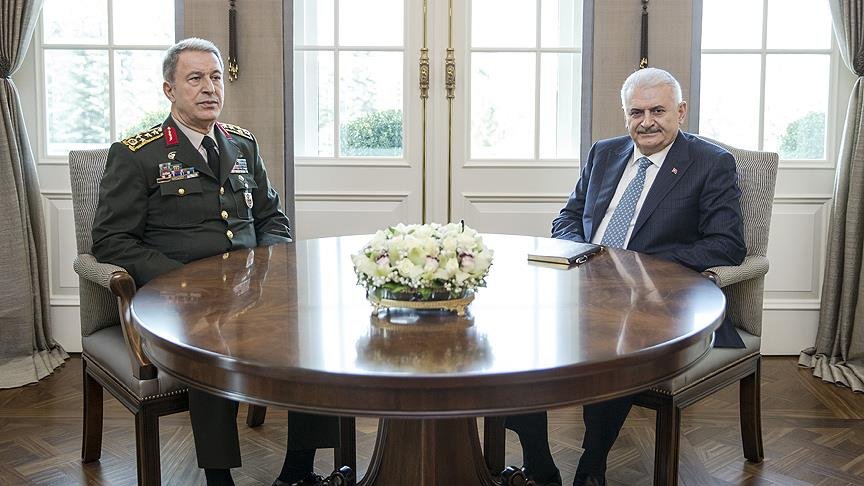 Başbakan Yıldırım Orgeneral Akar’ı kabul etti