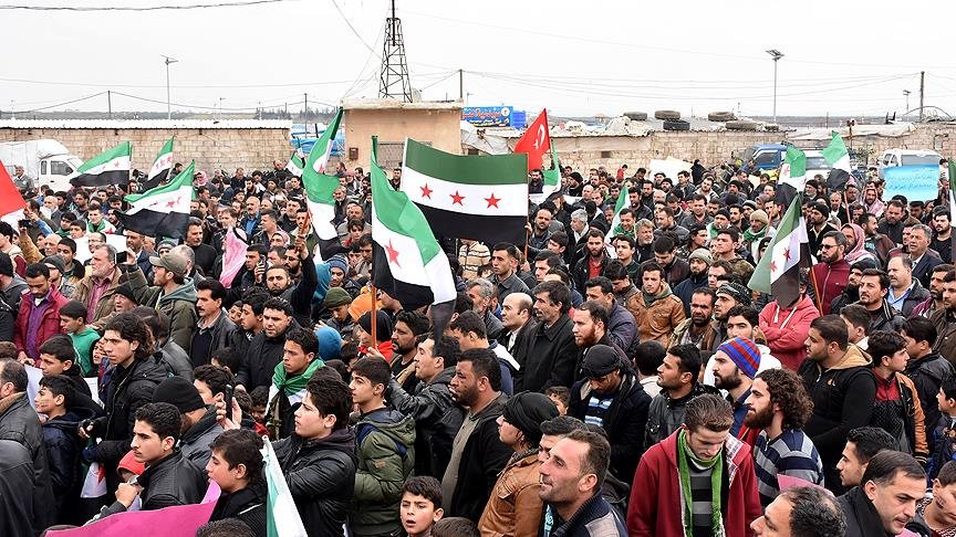 PYD/PKK’nın zorla göç ettirdiği sivillerden Zeytin Dalı’na destek
