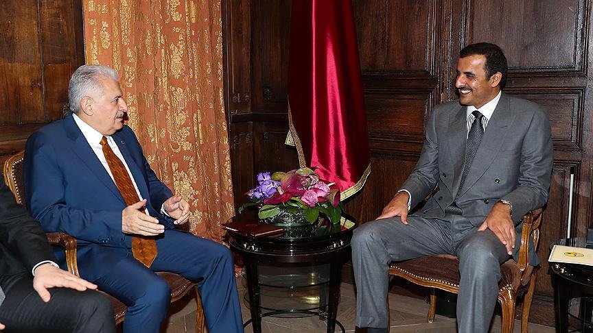 Başbakan Yıldırım, Münih’te Katar Emiri Al Sani ile görüştü