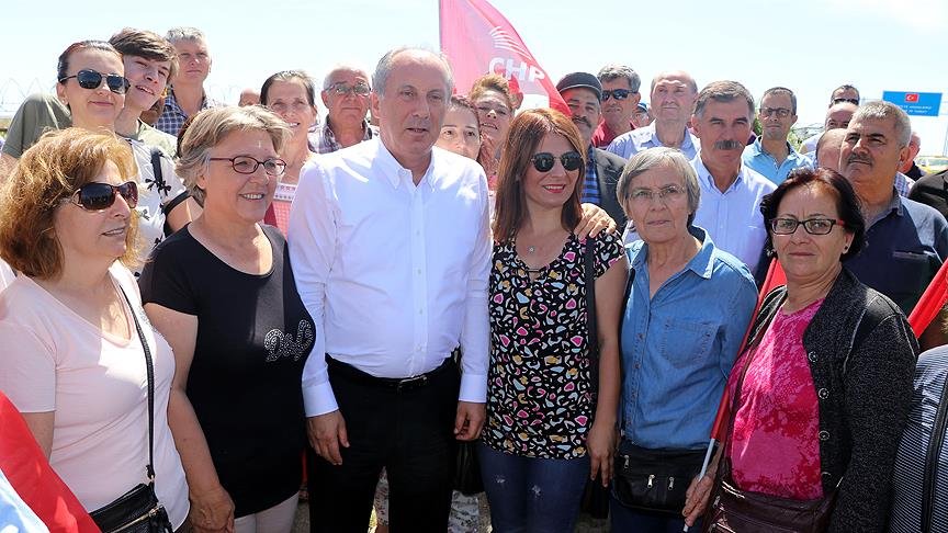 CHP’nin cumhurbaşkanı adayı İnce Batı Trakya’ya gitti