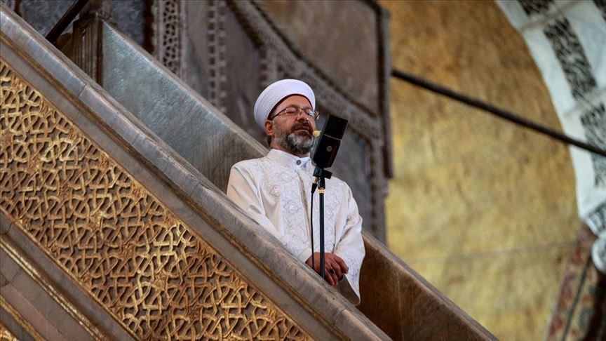 Ayasofya-i Kebir Cami-i Şerifi’nde 86 yıl sonra ilk bayram hutbesi okundu