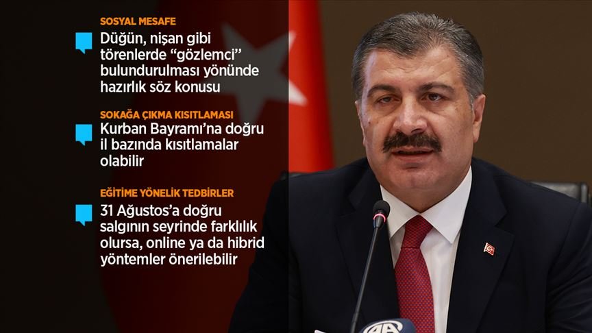 Sağlık Bakanı Koca: Kovid-19 salgınında Anadolu’da birinci dalga halen devam ediyor