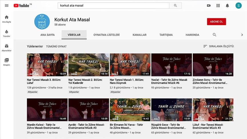 Dede Korkut masalları Youtube’da yayımlanmaya başladı