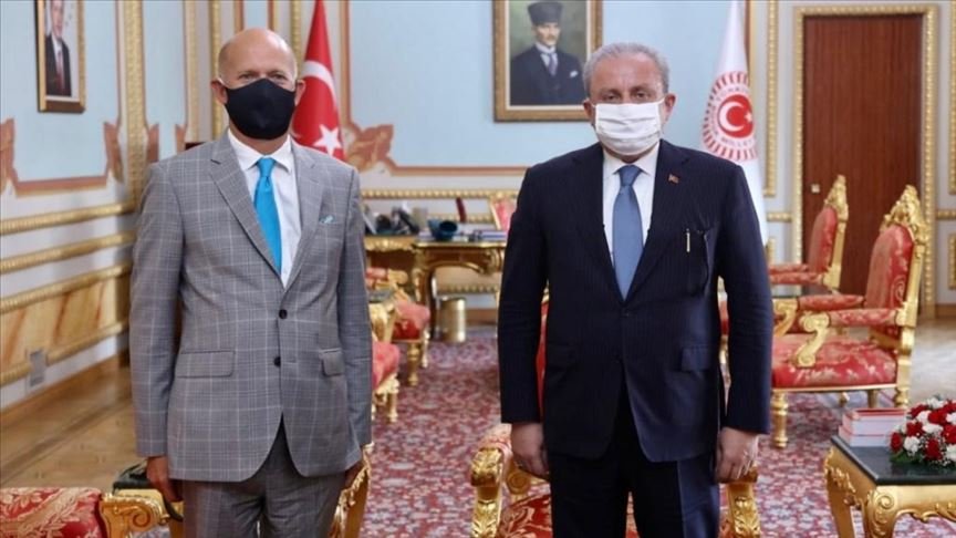 TBMM Başkanı Şentop İngiltere Büyükelçisi Chilcott’u kabul etti