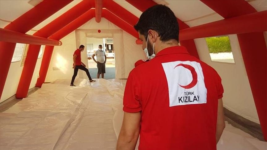 Türk Kızılaydan KKTC’de salgın çadırı desteği