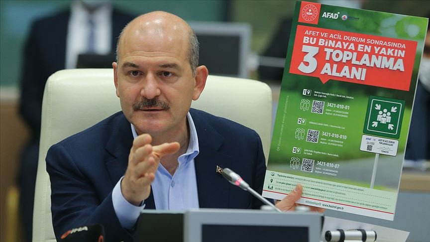 İçişleri Bakanı Soylu: Deprem toplanma alanını 2 metrekarenin üzerine çıkardık