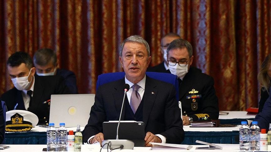 Bakan Akar: Türkiye’yi Ege karasularına ve Antalya körfezine hapsetme çabalarına karşı durmaya devam edeceğiz