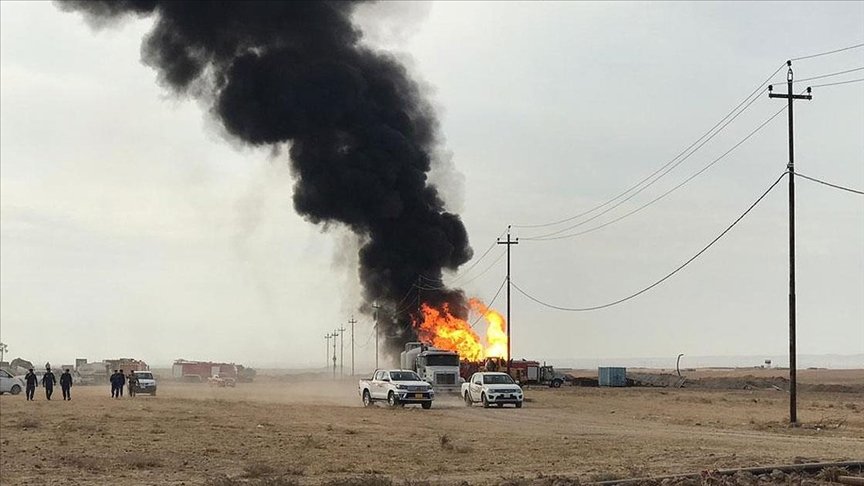 Kerkük’te DEAŞ’ın saldırdığı iki petrol kuyusu beş gündür yanıyor