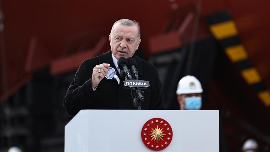 Cumhurbaşkanı Erdoğan: Kendi savaş gemisini tasarlayan 10 ülke içinde yer alıyoruz