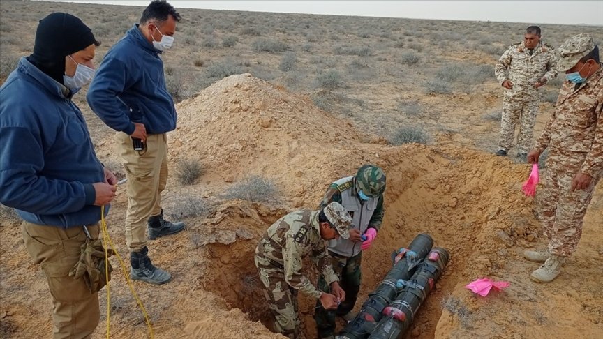 Libya’da mühimmat, mayın ve el yapımı patlayıcıların imhasına devam ediliyor