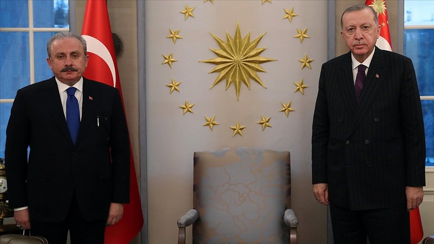 Cumhurbaşkanı Erdoğan TBMM Başkanı Mustafa Şentop’u kabul etti