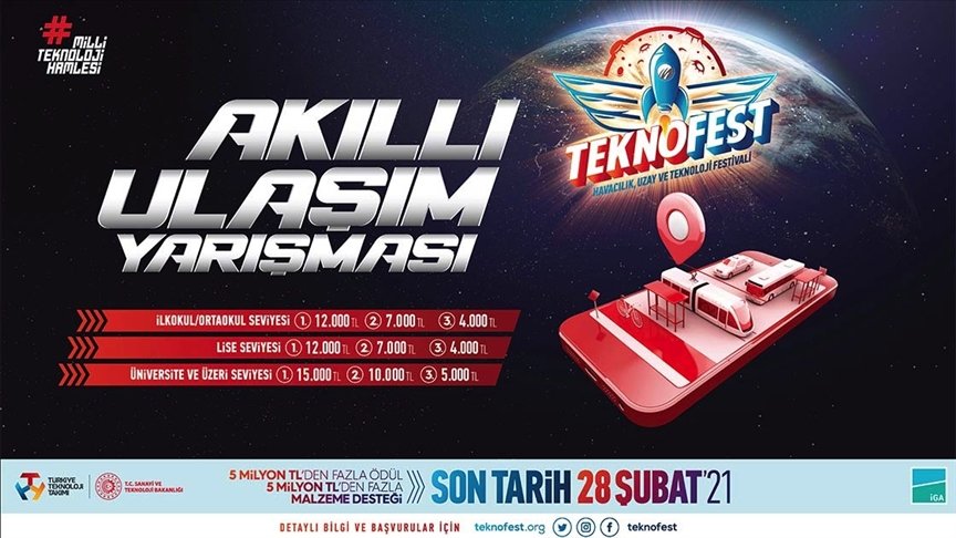 Akıllı ulaşımda ‘sınırları zorlayan projeler’ TEKNOFEST’te yarışacak