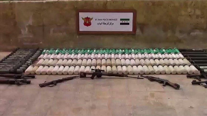 El Bab’da terör örgütü PKK/YPG’ye silah ve mühimmat taşıyan kamyon ele geçirildi