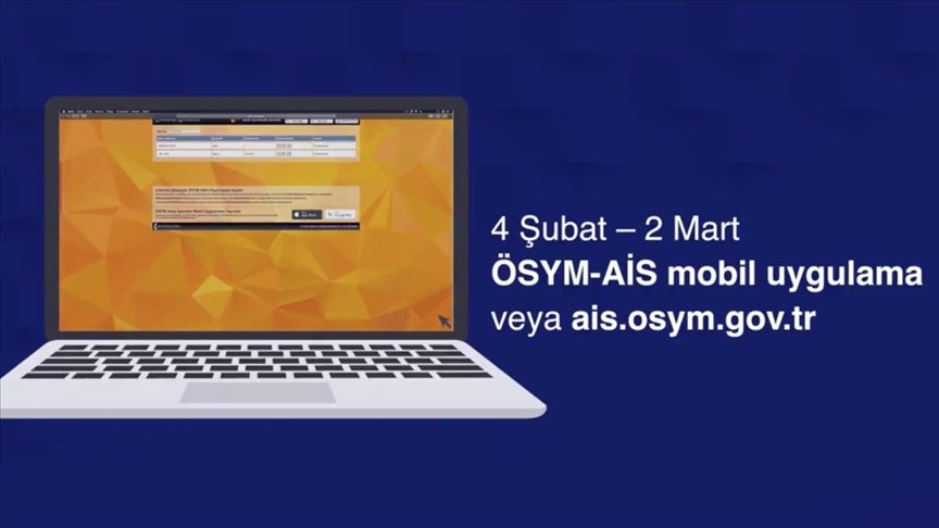 ÖSYM’den YKS başvurularına ilişkin animasyon video