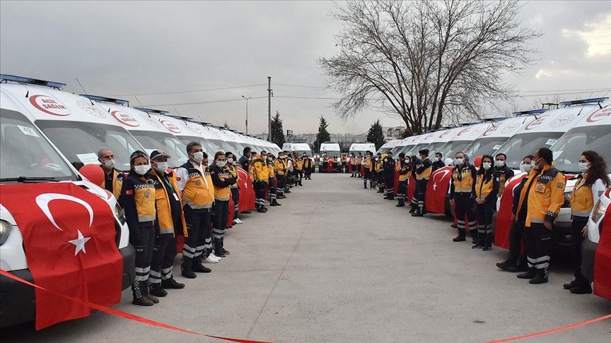 Sağlık Bakanlığınca Diyarbakır’a gönderilen 22 ambulans törenle hizmete alındı