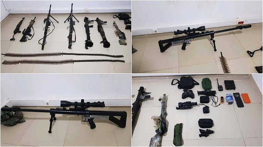 MSB: PKK’nın sivil vatandaşlarımızı canice şehit ettiği mağarada, teröristlere ait silah ve mühimmat ele geçirildi
