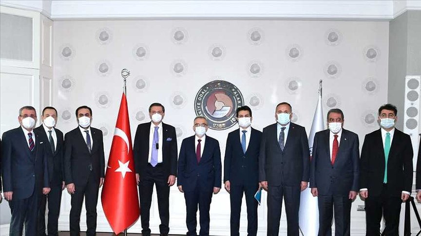 TCMB Başkanı Ağbal TOBB Başkanı Hisarcıklıoğlu’nu ziyaret etti