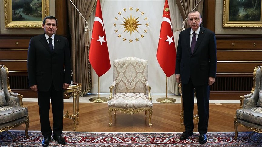 Cumhurbaşkanı Erdoğan, Meredow ve Bayramov’u kabul etti