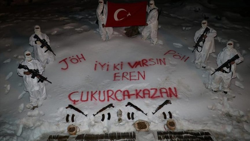 Hakkari’de ‘Eren-9 Kazan-Han Yaylası-1’ operasyonunda silah ve mühimmat ele geçirildi