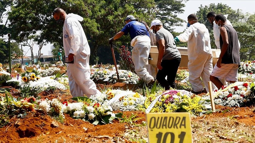 Brezilya’da son 24 saatte Kovid-19 nedeniyle 3 bin 500’den fazla kişi öldü