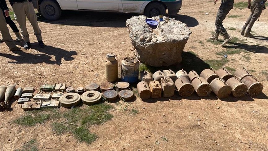 Tel Abyad’da 693 kilogram patlayıcı madde ele geçirildi