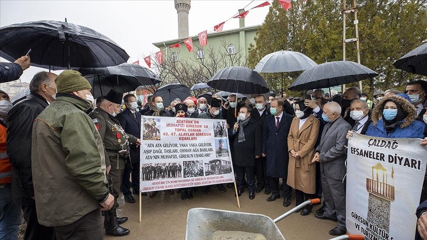 Ankara’da Milli Mücadele kahramanı Binbaşı Hüseyin Avni Alparslan’ın anıt mezarının temeli atıldı