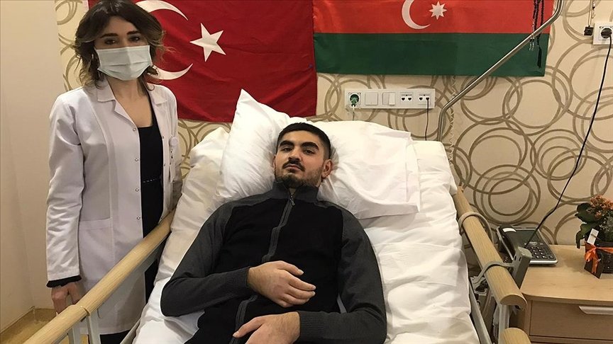 Dağlık Karabağ’daki havan saldırısında yaralanan Azerbaycanlı gazi Kocaeli’de şifa arıyor