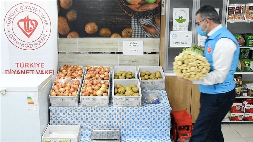 Bursa’da müftülüğün açtığı ‘Hayır Marketi’ dar gelirli ailelerin ihtiyaçlarını karşılıyor