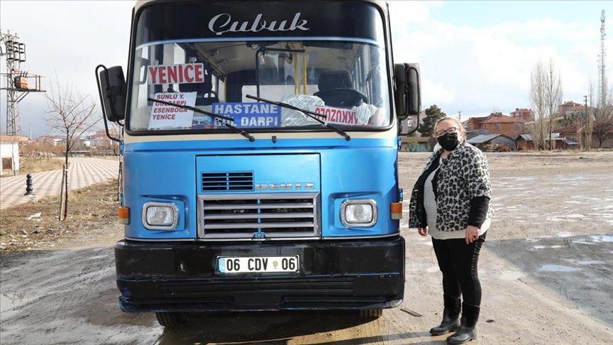 ‘Ankara’nın tek kadın dolmuş şoförü’ yolları ve yolculuğu renklendirdi