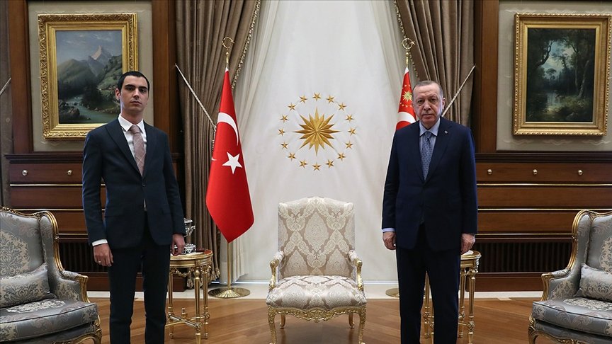 Cumhurbaşkanı Erdoğan, Muhsin Yazıcıoğlu’nun oğlu Fatih Furkan Yazıcıoğlu’nu kabul etti