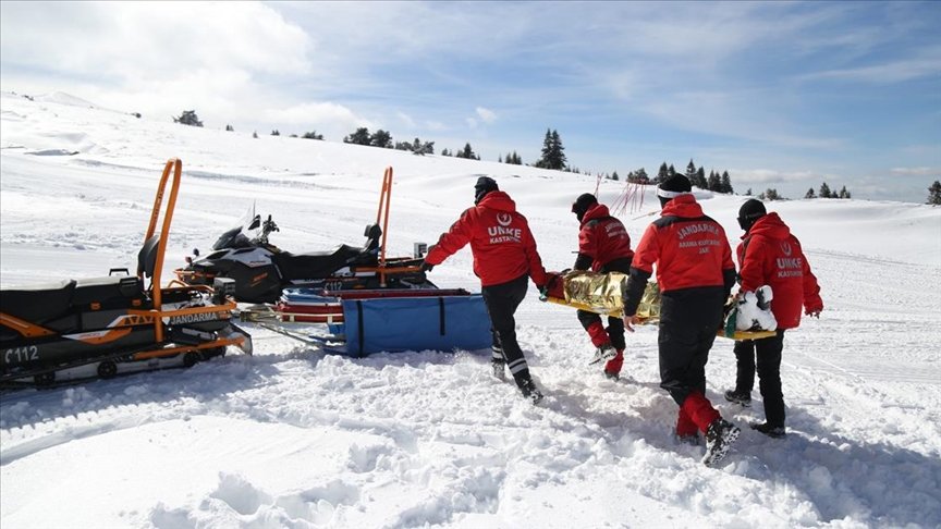 Ilgaz Dağı’nda çığ ve kurtarma tatbikatı yapıldı