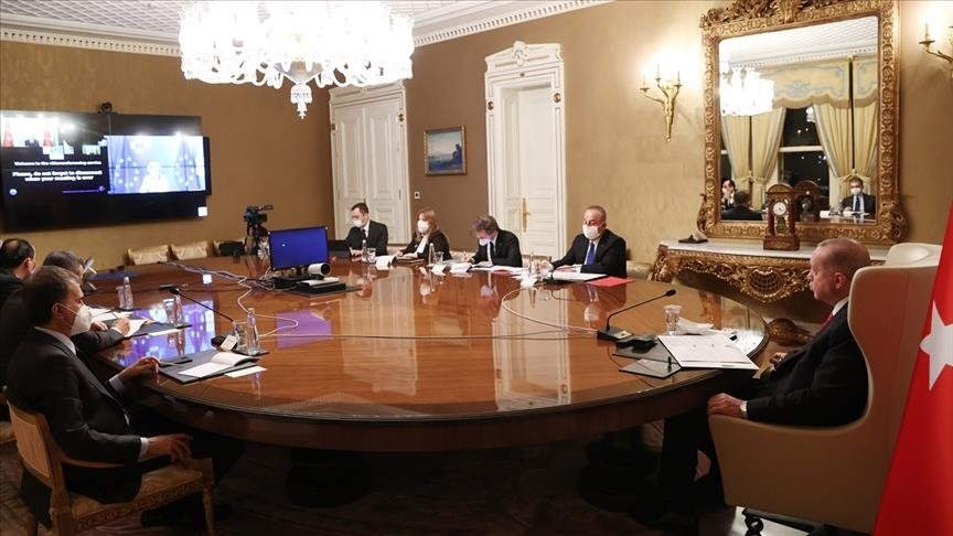 Erdoğan ile Leyen’in video konferans görüşmesi başladı