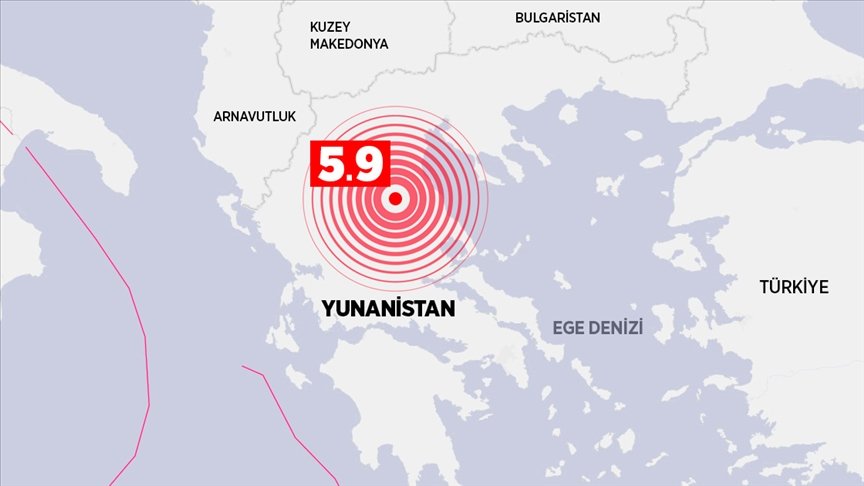 Yunanistan’ın Larissa kentinde 5,9 büyüklüğünde deprem
