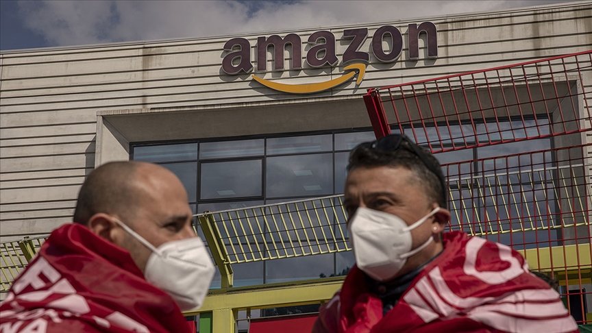 Amazon’un İtalya şubesindeki işçilerden çalışma koşullarının iyileştirilmesi talebiyle grev