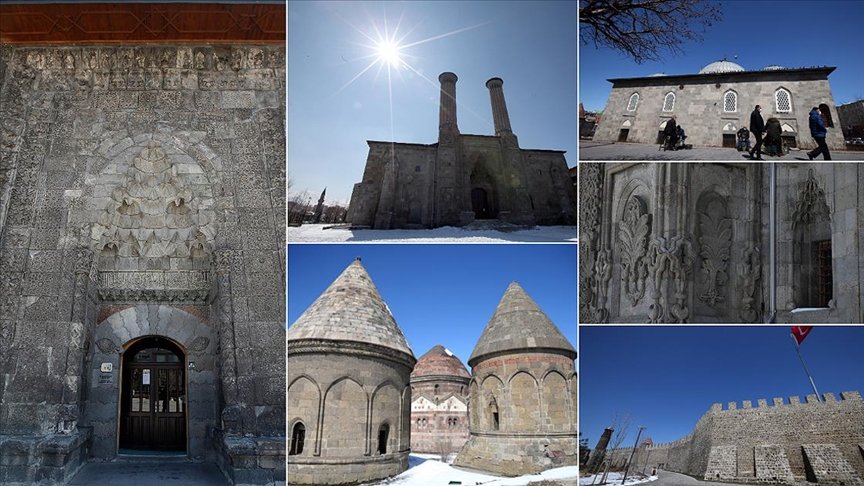 Kadim şehir Erzurum yüzlerce yıllık yapılarıyla ziyaretçilerini tarihi yolculuğa çıkarıyor
