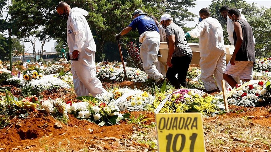 Brezilya’da son 24 saatte 3 bin 780 kişi Kovid-19 nedeniyle hayatını kaybetti