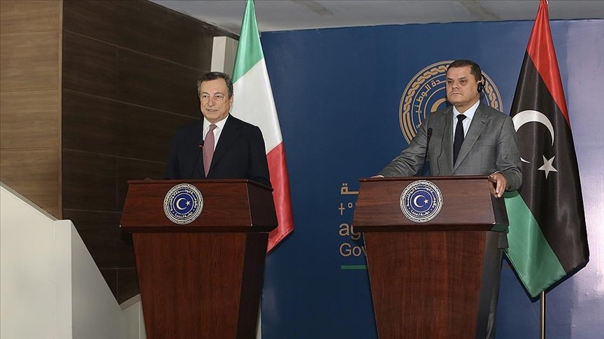 İtalya Başbakanı Draghi ilk yurt dışı ziyaretini Libya’ya yaptı