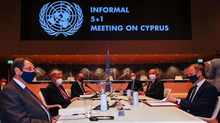 5+1 gayriresmi Kıbrıs konferansının son gününde taraflar Cenevre’de bir araya geldi