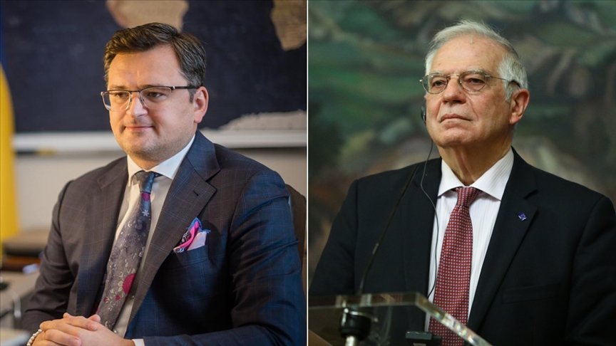 Ukrayna Dışişleri Bakanı Kuleba, AB Yüksek Temsilcisi Borrell’le Rus askeri hareketliliğini görüştü