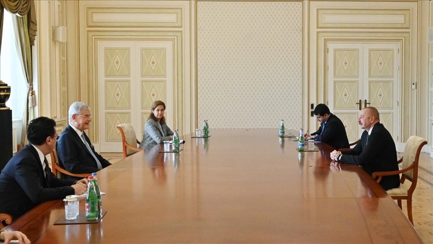 Azerbaycan Cumhurbaşkanı Aliyev, BM 75. Genel Kurul Başkanı Bozkır’ı kabul etti