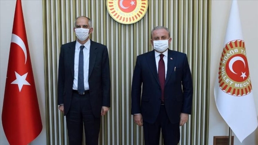 TBMM Başkanı Şentop, Fransa’nın Ankara Büyükelçisi Herve Magro’yu kabul etti