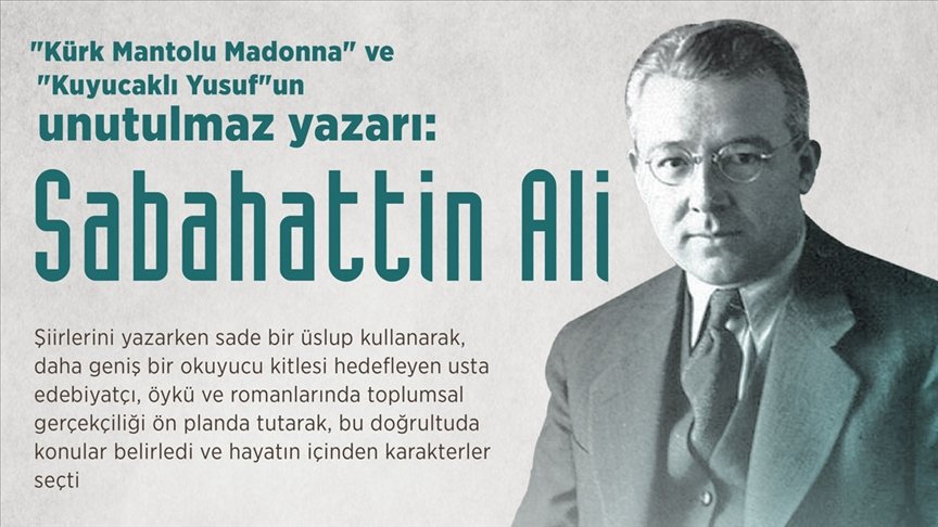 ‘Kürk Mantolu Madonna’ ve ‘Kuyucaklı Yusuf’un unutulmaz yazarı: Sabahattin Ali