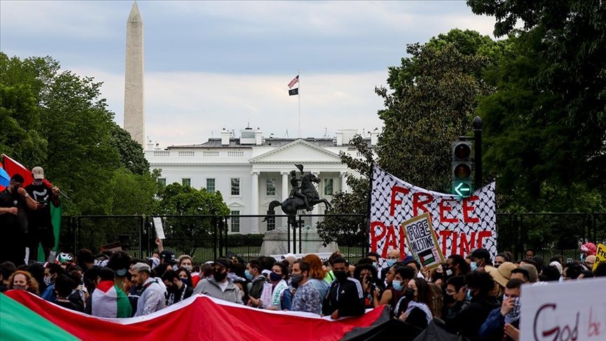 Washington sokaklarında binlerce kişi Filistin için yürüdü