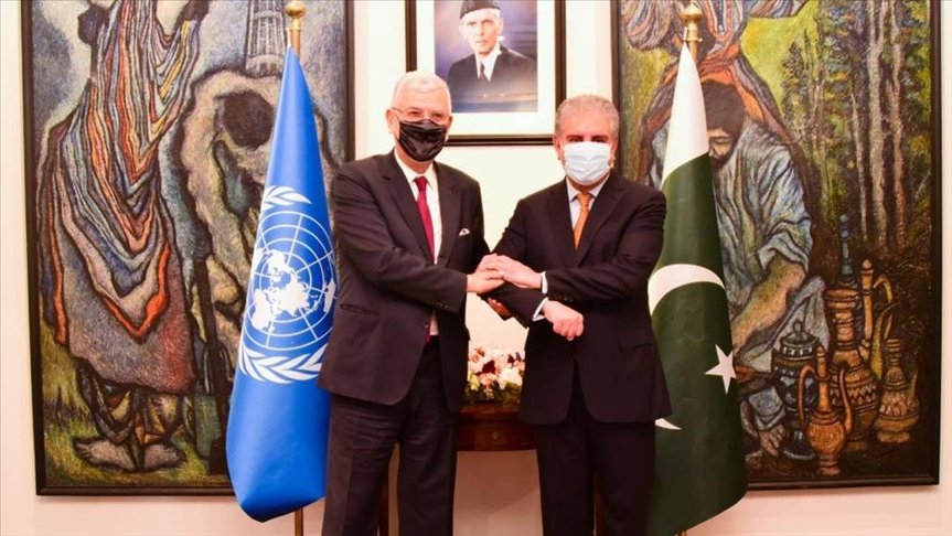 Pakistan Dışişleri Bakanı, BM 75. Genel Kurul Başkanı Bozkır ile Filistin ve Keşmir meselelerini görüştü