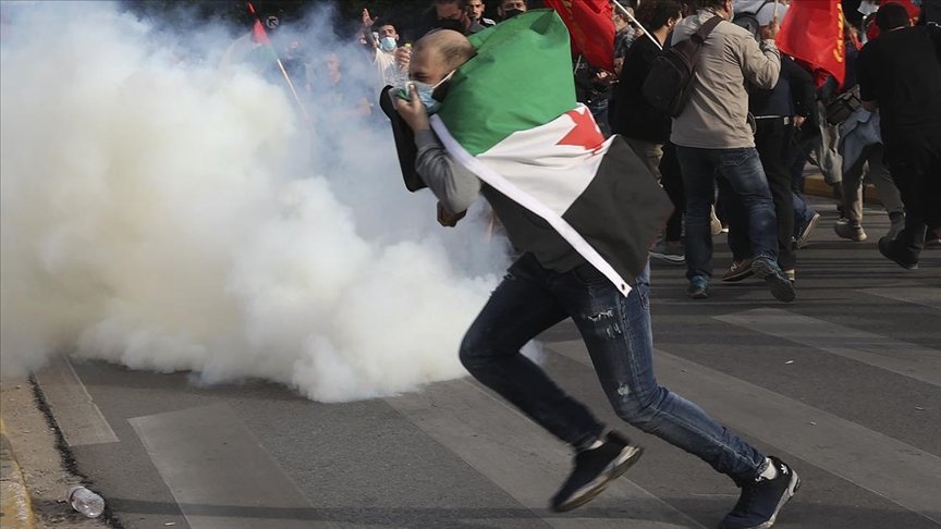 Yunanistan’da İsrail karşıtı göstericilere polis müdahale etti
