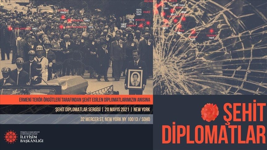 Cumhurbaşkanlığı İletişim Başkanlığının düzenlediği ‘Şehit Diplomatlar Sergisi’ New York’ta açıldı