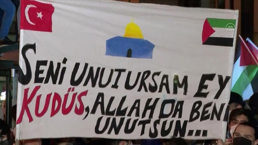 İsrail’in Mescid-i Aksa saldırıları bazı illerde protesto edildi