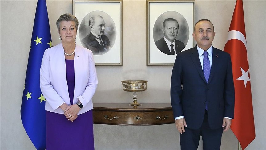 Dışişleri Bakanı Çavuşoğlu AB Komisyonu Üyesi Johansson’la görüştü