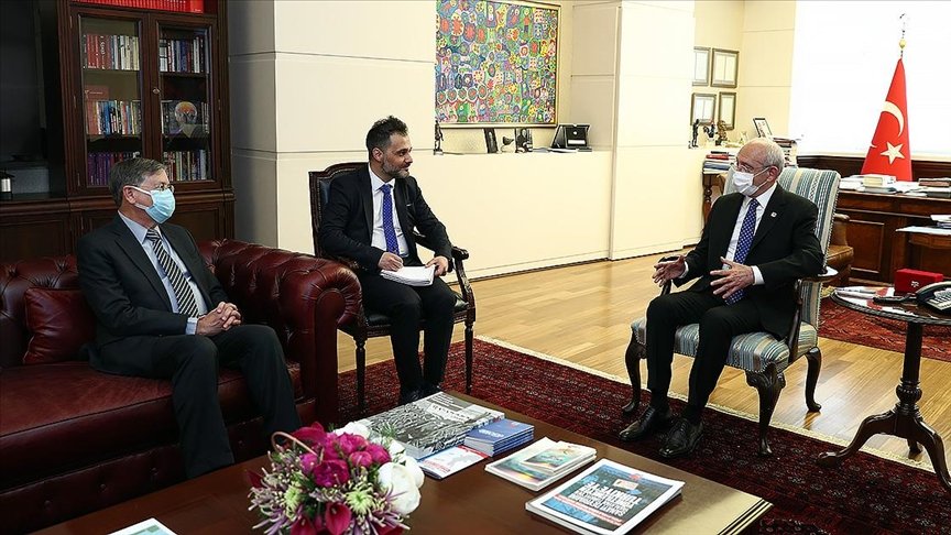 CHP Genel Başkanı Kılıçdaroğlu, ABD’nin Ankara Büyükelçisi Satterfield ile görüştü
