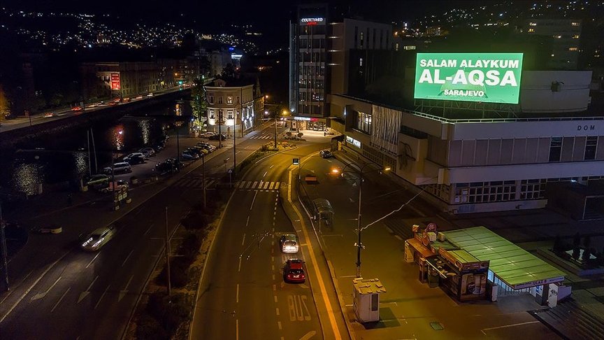 Bosna Hersek’ten Filistinlilere ‘Selamün Aleyküm Mescid-i Aksa’ mesajı
